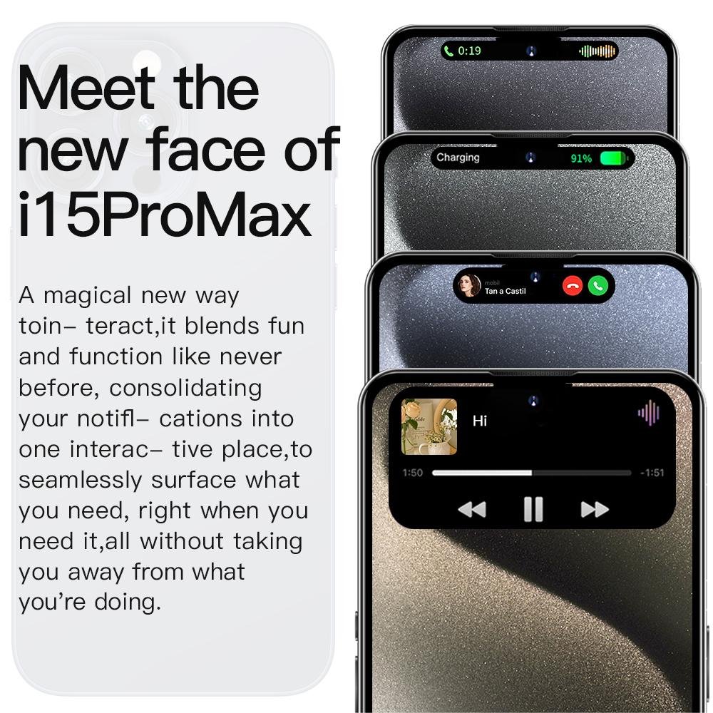 Wholesale I For Phone 15 Pro Max 5G Smartphone Telefone Cell Phones Smartphone i16 i14 Android Feature Gaming Mobile Phones